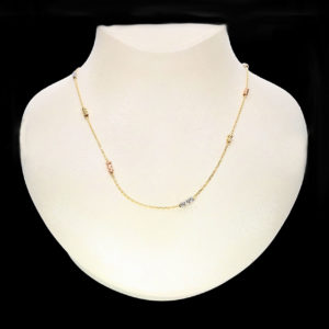 14K Gold Ball Bead Necklace