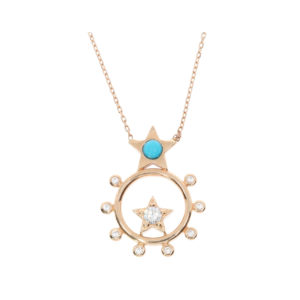 14K Gold Star Symbol Pendant Necklace