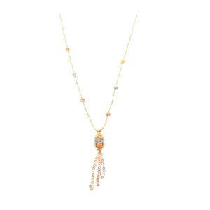 14K Gold Grape Cluster Pendant Necklace