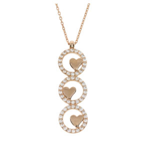 14K Gold Fancy Heart Pendant Necklace