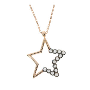 14K Gold Fancy Star Pendant Necklace