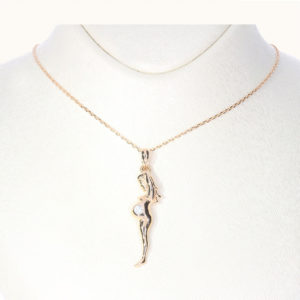 14K Gold Female/Venus Symbol Pendant Necklace