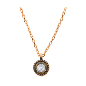 14K Gold Fancy Solitaire Pendant Necklace