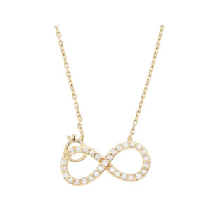 14K Gold Infinity Symbol Pendant Necklace