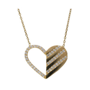 14K Gold Heart Symbol Pendant Necklace