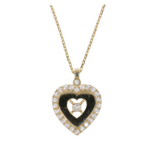 14K Gold Heart Pendant Necklace