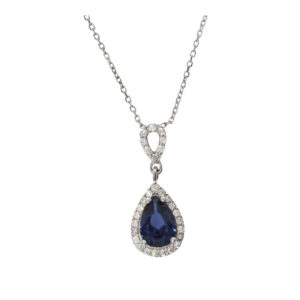 14K Gold Fancy Teardrop Pendant Necklace