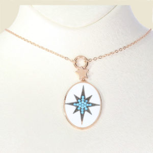 14K Gold North Star Pendant Necklace
