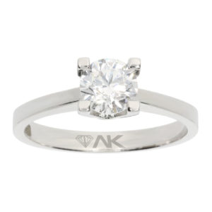 8 Ayar Swarovski Taşlı Tektaş Altın Yüzük