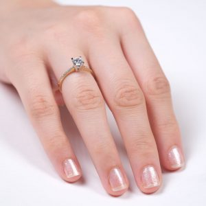 14K Gold Fancy Solitaire Ring