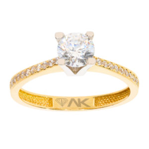 14K Gold Fancy Solitaire Ring