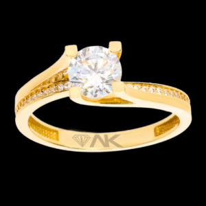 14K Gold Fancy Solitaire Ring