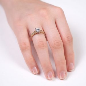 14K Gold Fancy Solitaire Ring