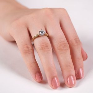 14K Gold Fancy Solitaire Ring