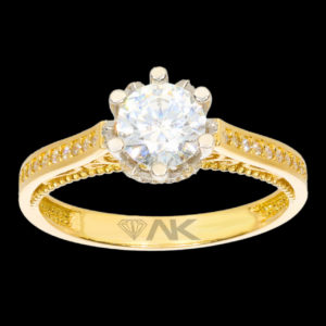 14K Gold Fancy Solitaire Ring