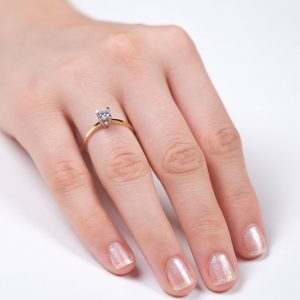 Classic 14K Gold Solitaire Ring