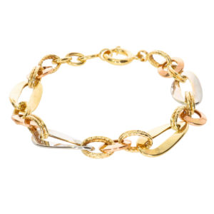 14K Gold Interlocking ID Bracelet
