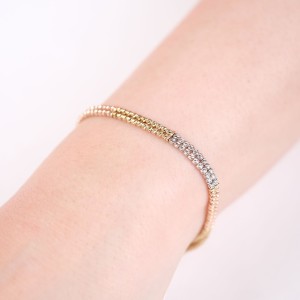 14K Gold Sphere Ball Elegant Bracelet
