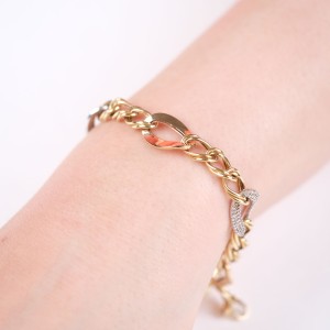 14K Gold Interlocking ID Bracelet