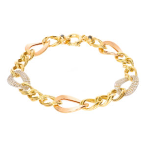 14K Gold Interlocking ID Bracelet