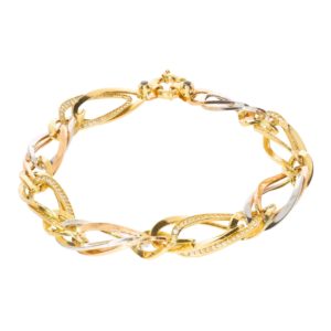 14K Gold Interlocking ID Bracelet