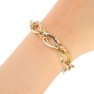 14K Gold Interlocking ID Bracelet