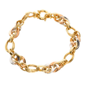 14K Gold Interlocking ID Bracelet