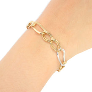 14K Gold Interlocking ID Bracelet