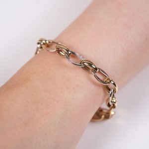 14K Gold Interlocking ID Bracelet
