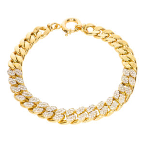 14K Gold Interlocking ID Fancy Bracelet