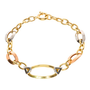 14K Gold Interlocking ID Bracelet