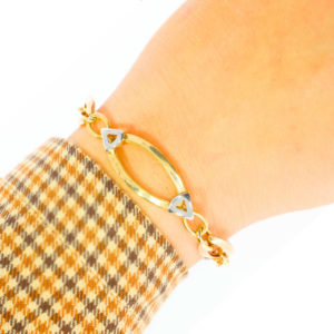 14K Gold Interlocking ID Bracelet
