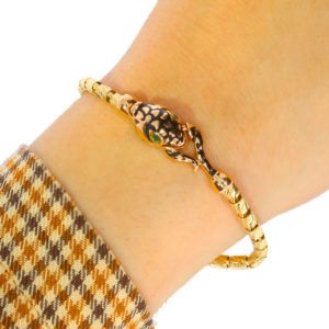 14K Gold Snake Motif Bracelet by Cetaş