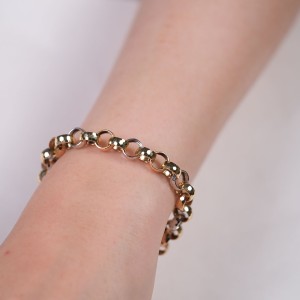 14K Gold Interlocking ID Bracelet