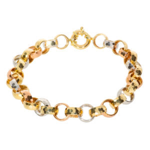14K Gold Interlocking ID Bracelet