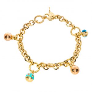 Cetaş 14K Italian Evil Eye-motif Bracelet