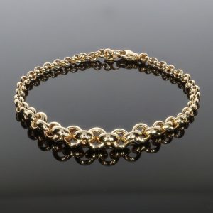 Cetaş 14K Italian Interlocking Nameplate Bracelet