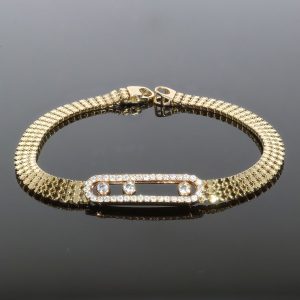 Cetaş 14K Italian Grooved Cord-chain Bracelet