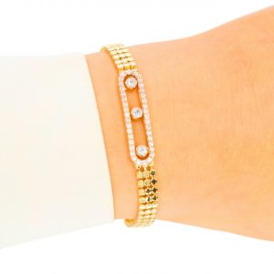 Cetaş 14K Italian Grooved Cord-chain Bracelet