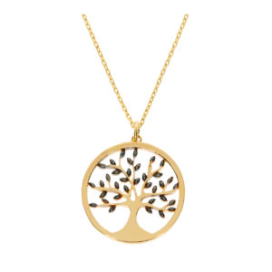 14K Gold Classic Tree of Life Pendant Necklace