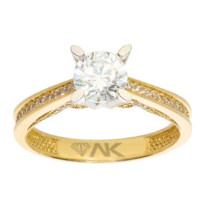 14K Gold Fancy Solitaire Ring