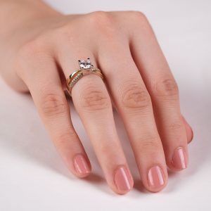 14K Gold Fancy Solitaire Ring
