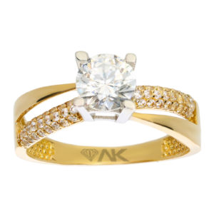 14K Gold Fancy Solitaire Ring