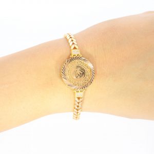 14K Herringbone Quarter Gold Bracelet