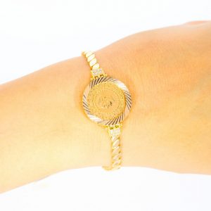 14K Quarter Gold Coin Bracelet