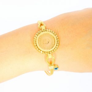 14K Quarter Gold Coin Italian Chain Bracelet