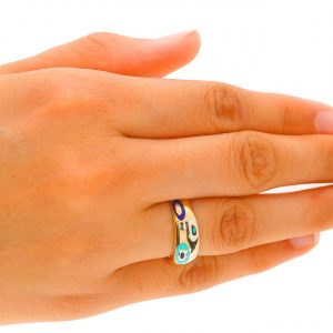 Cetaş 14K Gold Green Fortuna Ring