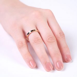 3mm Klasik Yanı Pahlı Flat Yeşil Alyans