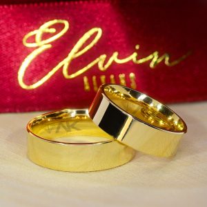 6mm Klasik Flat Yeşil Altın Alyans
