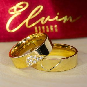 Elvin Altın Alyans Kalpli 060